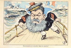 Caricature du ministre de la Marine, Camille Pelletan (1846-1915)